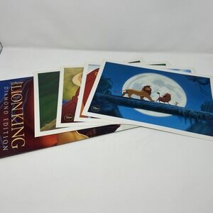4 Disney The Lion King Diamond Edition Lithograph Set W/ Folder 14x11 Collectors